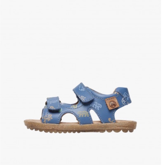 Naturino Other - NWT NATURINO SKY Leather sandals Blue with Animals Print